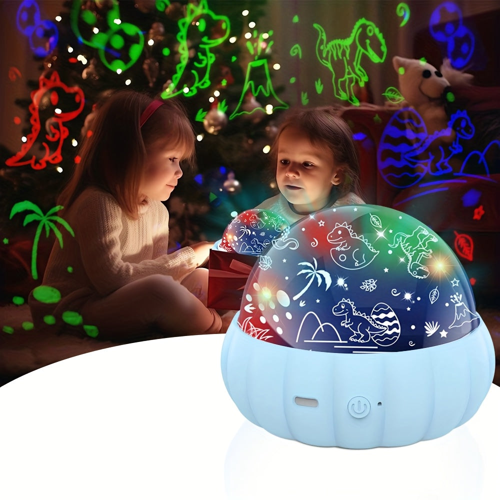 Rotujúci Dino & Stars LED Projektor