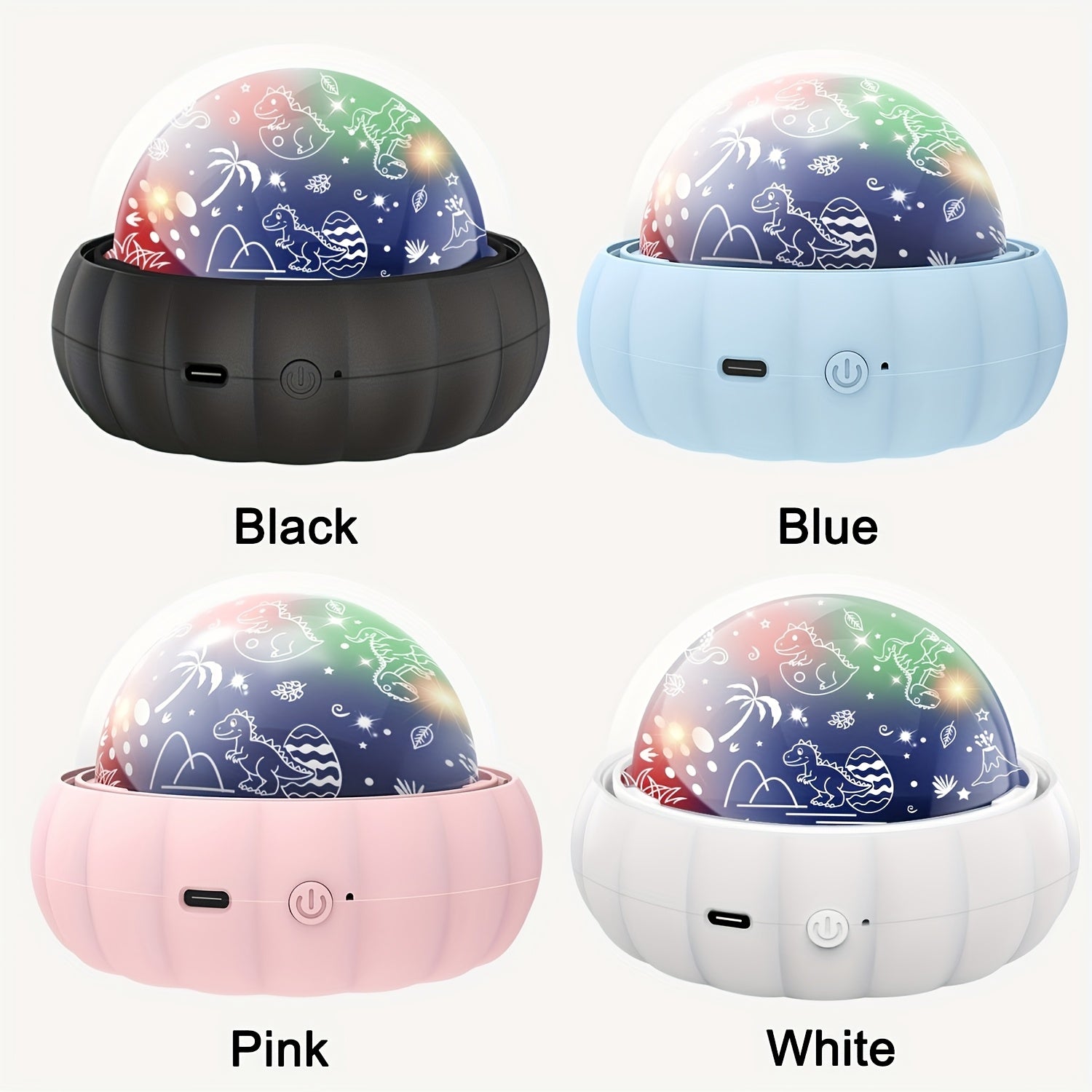 Rotujúci Dino & Stars LED Projektor