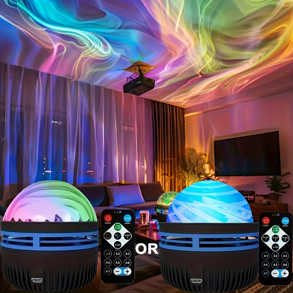 Aurora Glow – 2× LED Projektor Polárnej Žiary s RGB efektmi a diaľkovým ovládaním