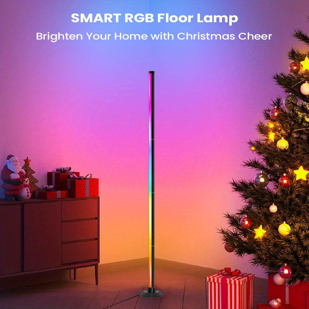 Smart RGB IC LED Floor Lamp - Ovládanie cez Appku a Diaľkový Ovládač, Music Sync